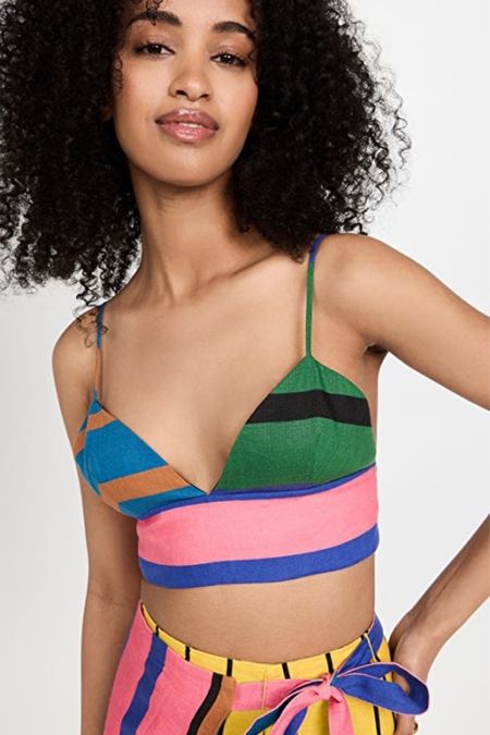 A colorful  top from Staud that is so chic and summery!