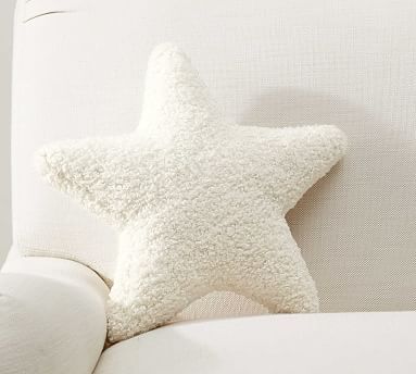 Cozy Teddy Faux Fur Star Pillow | Pottery Barn (US)