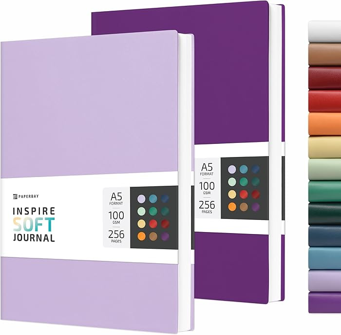 A5 Notebook Soft Cover Journal Lined, Medium Softcover Notebook Vegan Leather Journals for Men Wo... | Amazon (US)