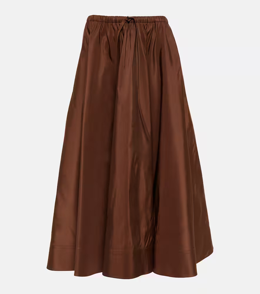 Valentino Pleated silk midi skirt | Mytheresa (INTL)