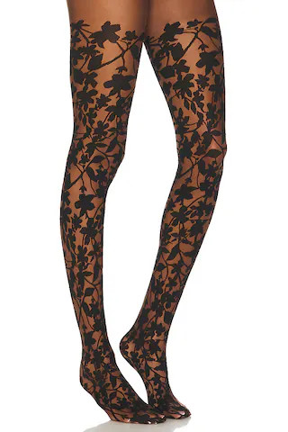 Wolford Floral Lace Suspender Tights in Black from Revolve.com | Revolve Clothing (Global)