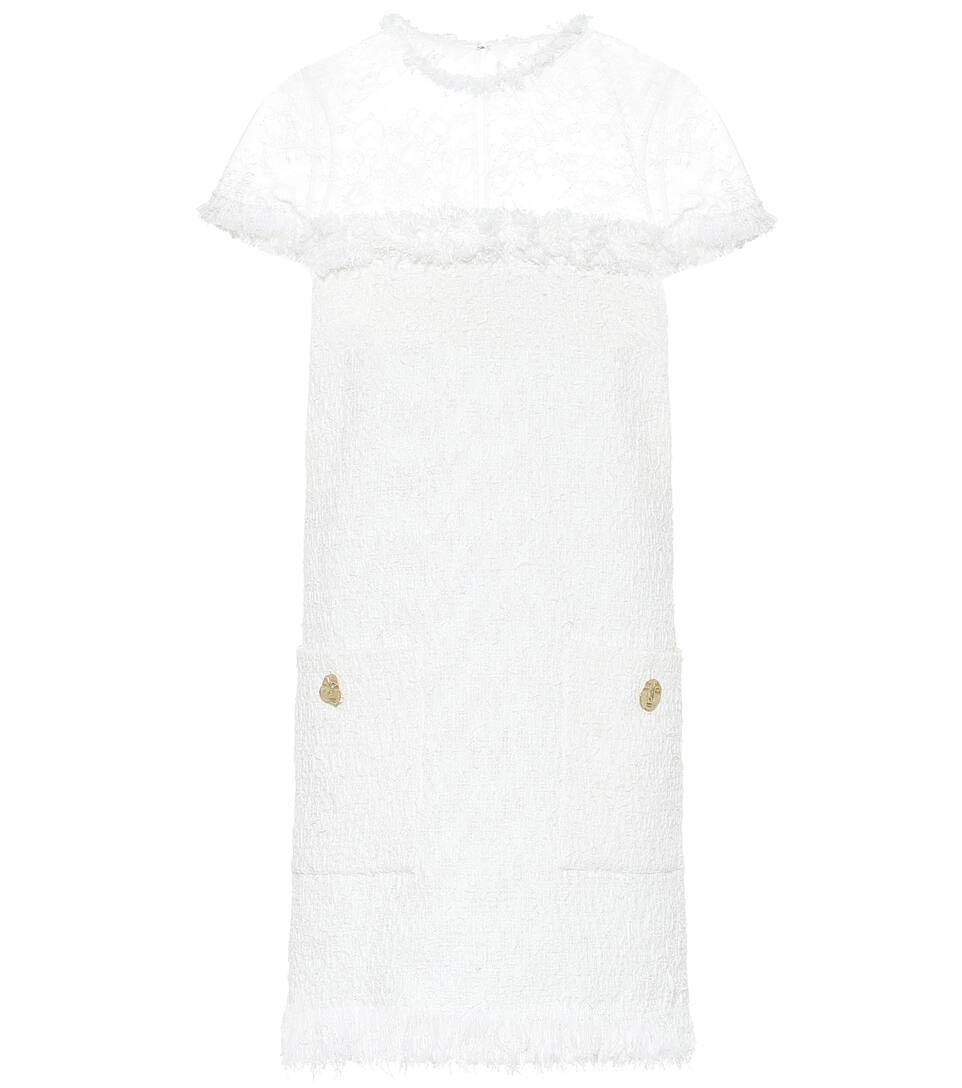 Lace-trimmed tweed minidress | Mytheresa (US/CA)