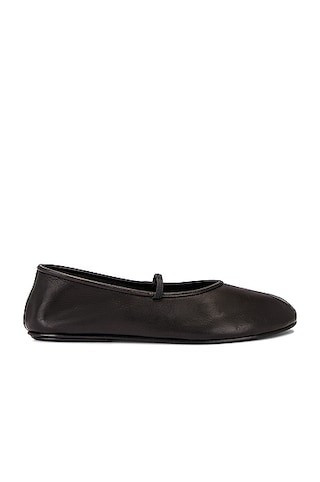 The Row Elastic Ballet Flats in Black | FWRD 
