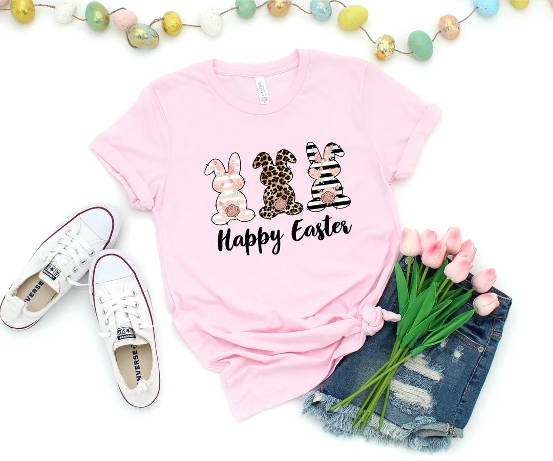 Happy Easter Shirt, Happy Easter Bunnies Shirt, Bunny Shirt, easter Bunny Shirt, Cute Easter Shir... | Etsy (US)