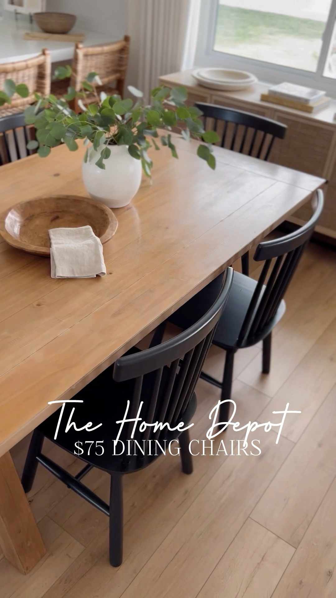 Our new gorgeous Black Windsor **Solid Wood** Dining Chairs are such a great price at The Home Depot! Get a set of 2 for $150! That’s just $75 each  

The Home Depot has so many gorgeous tables and chairs at amazing prices during their Memorial Day Event! #thehomedepot #thehomedepotpartner

#LTKsalealert #LTKhome #LTKSeasonal