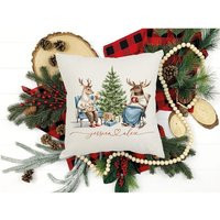 Christmas Decorative Pillow, Cushion, Noel Pillowcase, Merry Christmas, New Year Decor, Xmas Gift | Etsy (US)