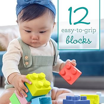 Infantino Super Soft Building Blocks, Easy-to-Hold for Babies & Toddlers, BPA-Free, Multi-Colored... | Amazon (US)
