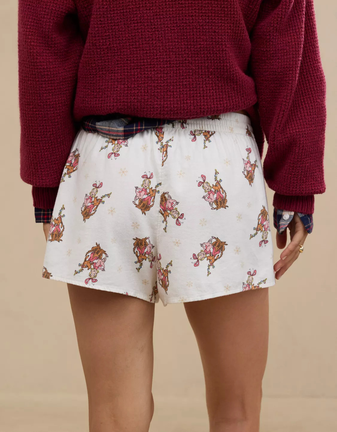 Aerie Cindy Lou Off-Duty Flannel Boxer | Aerie