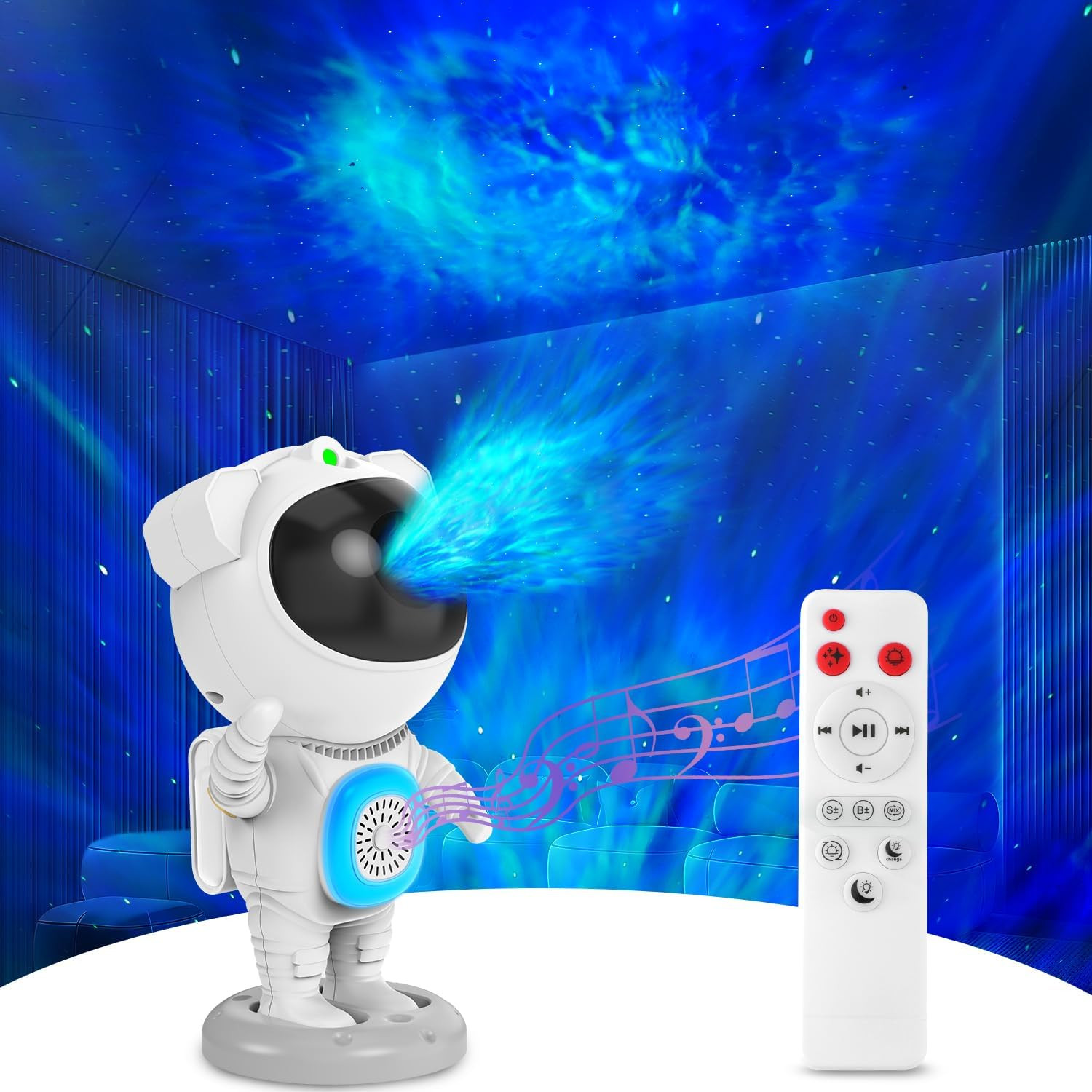 Astronaut Space Projector, Star Projector with Lamp, Galaxy Night Light for Kids, Bluetooth Speak... | Amazon (US)