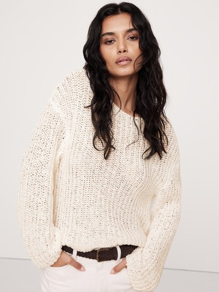 Oversized Scoop-Back Sweater | Banana Republic (US)