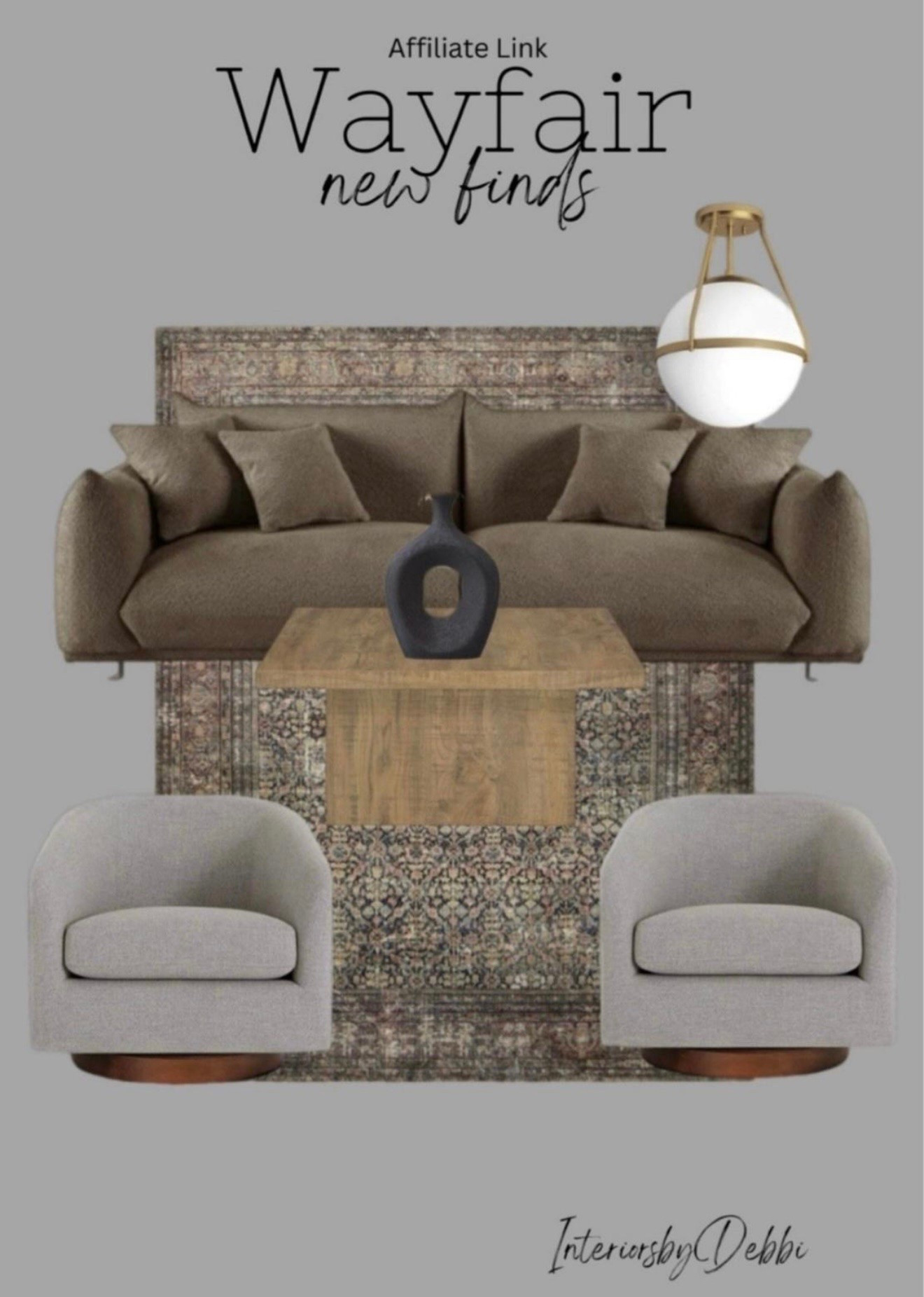 Wayfair Finds
Area rug, brown sofa, accent chairs, coffee table, transitional home, modern decor, amazon find, amazon home, target home decor, mcgee and co, studio mcgee, amazon must have, pottery barn, Walmart finds, affordable decor, home styling, budget friendly, accessories, neutral decor, home finds, new arrival, coming soon, sale alert, high end look for less, Amazon favorites, Target finds, cozy, modern, earthy, transitional, luxe, romantic, home decor, budget friendly decor, Amazon decor #wayfair

#LTKSeasonal #LTKHome