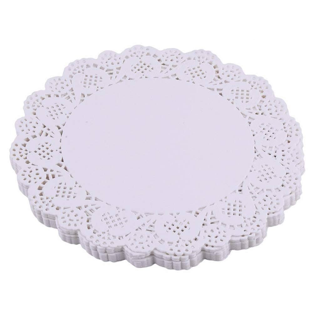 Tim&Lin White Lace Paper Doilies - 6 inch Round Paper Doilies - Disposable Paper Placemats - for ... | Amazon (US)