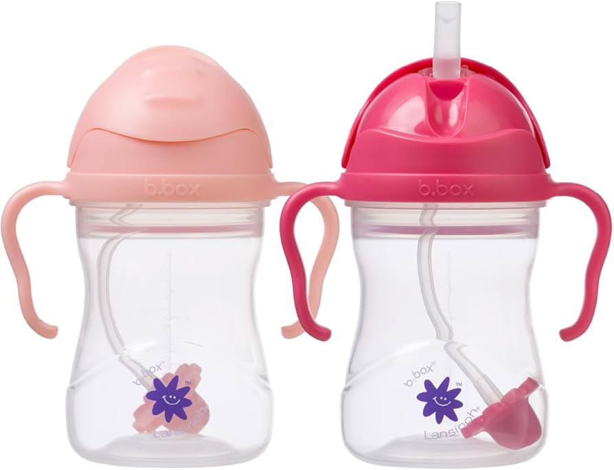 b.box + Lansinoh Weighted Straw Sippy Cup for Babies 6 Months+ (2 Pack)| Leak‑Proof, BPA‑Free... | Amazon (US)