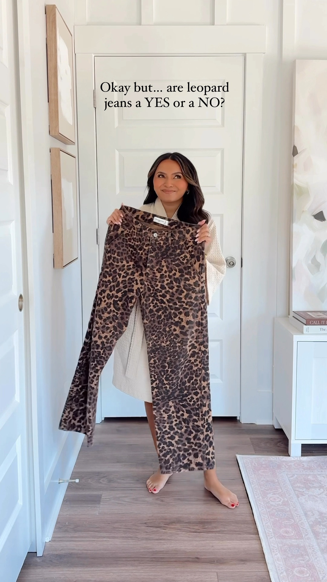 For reference: I’m a 32b bra size and 2/26 in bottoms, pear shaped. 

Red cardigan size xs TTS
Leopard print jeans size 26 short TTS
Pink and red sneakers size 5.5 - these run big so i sized down a whole size. The ones I linked are the exact same color but mine are old and have a white tongue instead of black

Ivory gold button sweater size small - roomy fit
Leopard print jeans size 26 short TTS
Black flats - old, similar linked

Oversized collar denim jacket size small TTS
White tank size xs TTS
Leopard print jeans size 26 short TTS
Black and white sneakers size 5.5 - these run big so i sized down a whole size.

Black halter top size xs TTS
Leopard print jeans size 26 short TTS
Gold heels size 5.5 - I sized up a half size

Black blazer size 0 petite
White tank size xs TTS
Leopard print jeans size 26 short TTS
Black heels size 5.5 - sized up a half size
Black belt is from Celine - similar linked

Blue button down size xs - roomy fit
Red cardigan size xs TTS
Leopard print jeans size 26 short TTS
Red flats - old, similar linked

White button down size xs petite TTS
Cropped trench coat size xs TTS - swingy fit
Leopard print jeans size 26 short TTS
Cap toe flats size 5 TTS


Leopard jeans
Animal print
How to style
Get ready with me
Everyday outfits
Style trends
Honey Sweet Petite
Honeysweetpetite 


#LTKPetite #LTKStyleTip #LTKSaleAlert