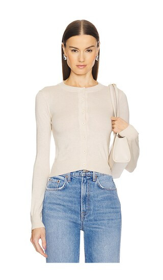by Marianna Jenny Cardigan in Oatmeal | Revolve Clothing (Global)