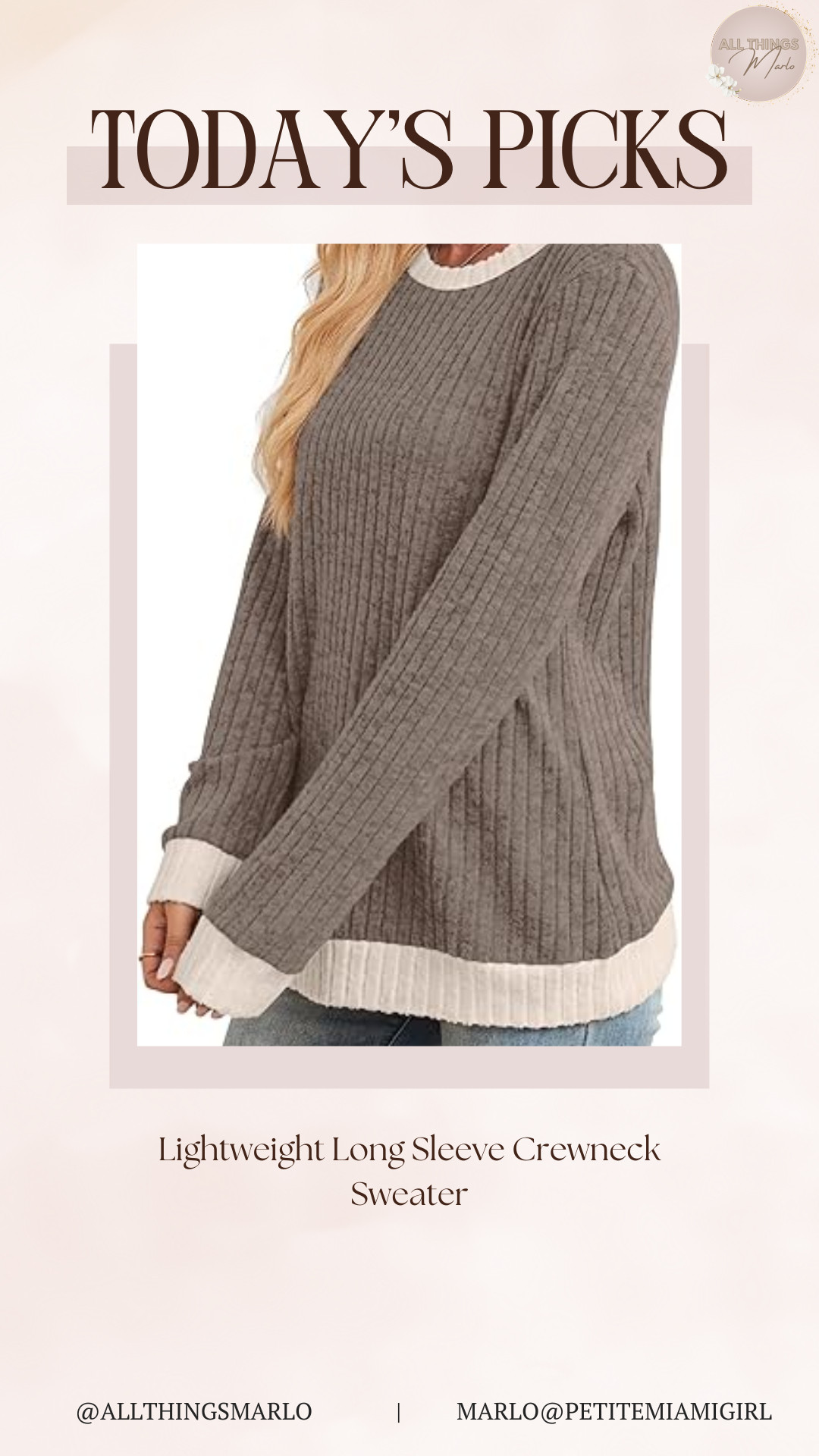 Lightweight Long Sleeve Crewneck Sweater 

 #LTKSeasonal #LTKStyleTip #LTKWorkwear