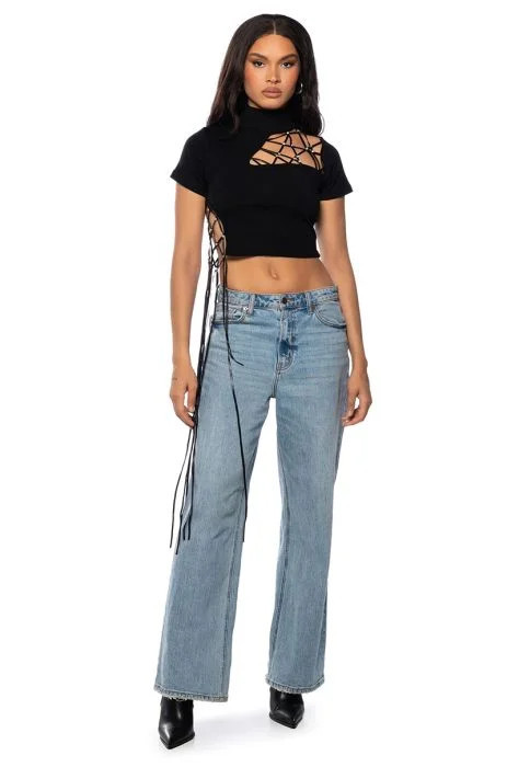 LOVING ON ME HIGH NECK CROP TOP | AKIRA