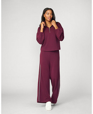Women's Half Zip Pullover & Wide Leg Pant | Macy's