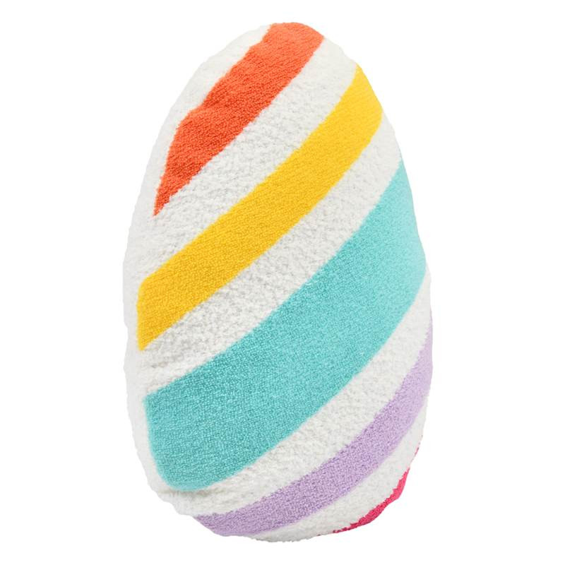 Bunny Brights Embroidered Stripe Easter Egg Boucle Pillow, 13x17 | At Home