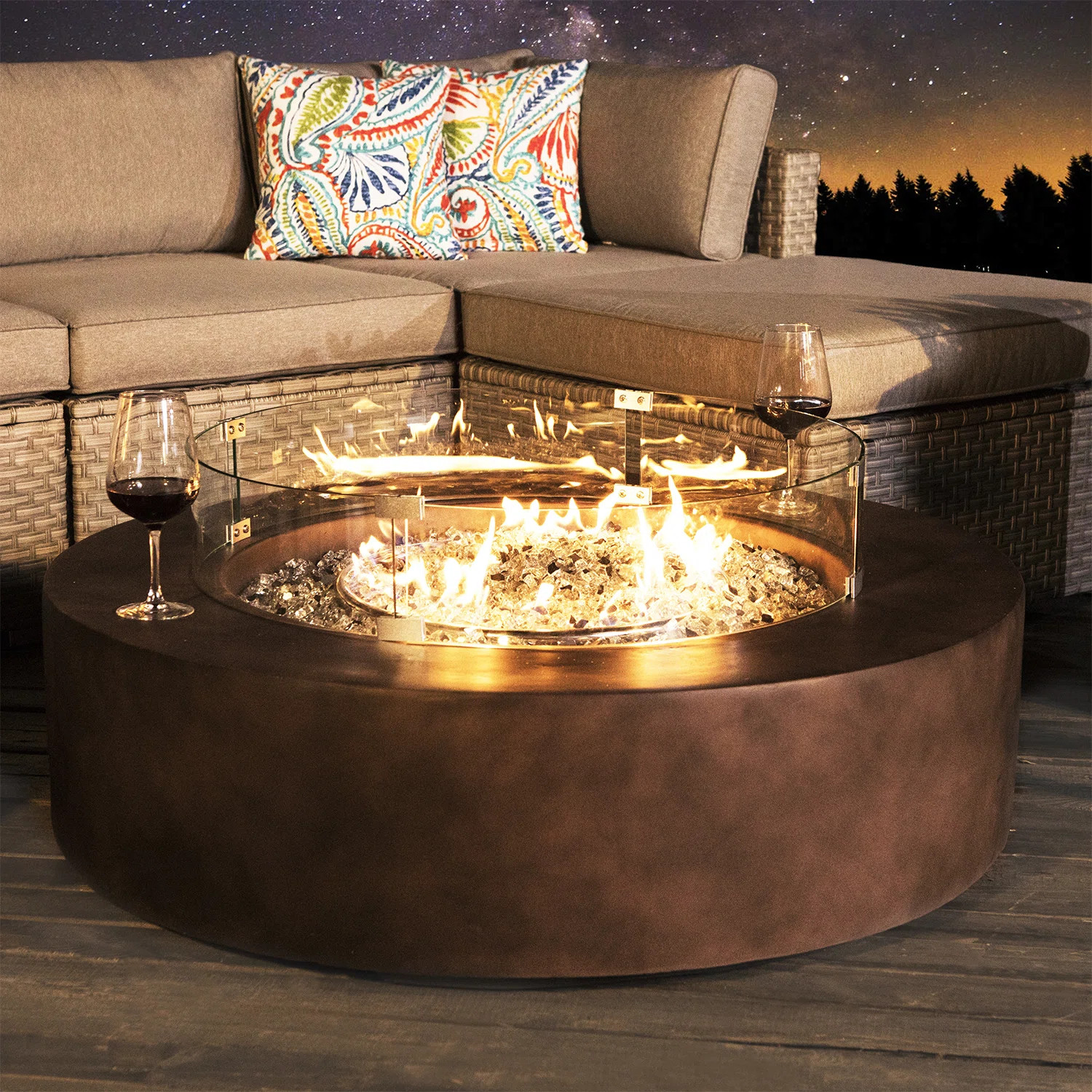Langport Concrete Propane Fire Pit Table | Wayfair North America
