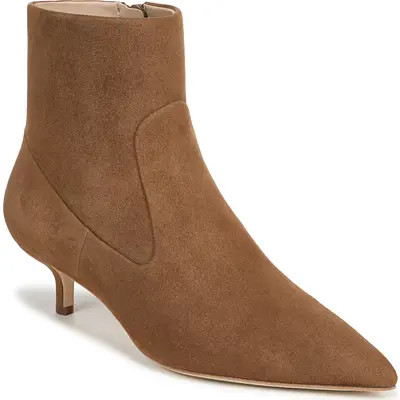 Veronica Beard Laidie Kitten Heel Bootie in Chestnut at Nordstrom, Size 6.5 | Nordstrom