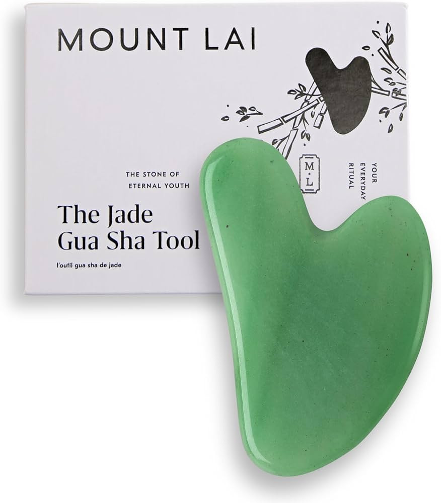 Mount Lai Jade Gua Sha Facial Tool – The Stone of Eternal Youth – 100% Genuine Jade Stone Fac... | Amazon (US)