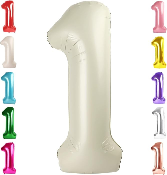 Number Balloons 1, 40 Inch One Balloons for 1st Birthday Girl Boy 1 11 21 Party Decorations Baby ... | Amazon (US)