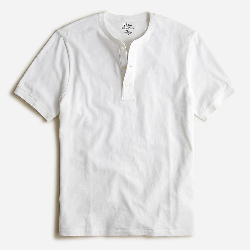 Garment-dyed slub cotton short-sleeve henley | J. Crew US