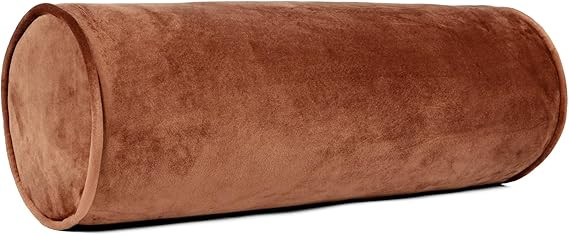Sherry Kline Velvet Bolster Pillow, Decorative Throw Pillow, (Set of 2), Brown | Amazon (US)