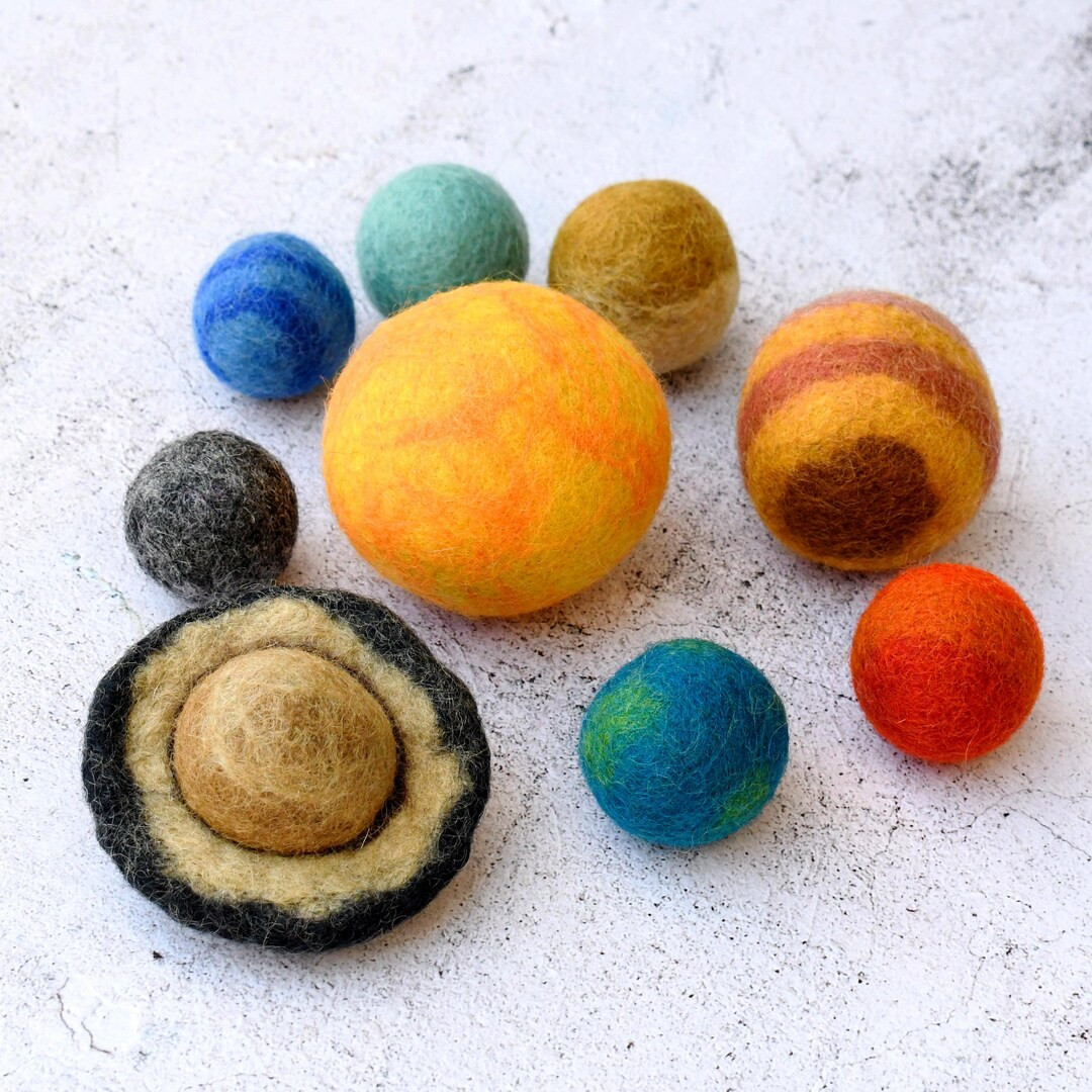 Solar System Outer Space Felt Planets / Made From Wool Felt / Sun Mercury Venus Earth Mars Jupite... | Etsy (US)