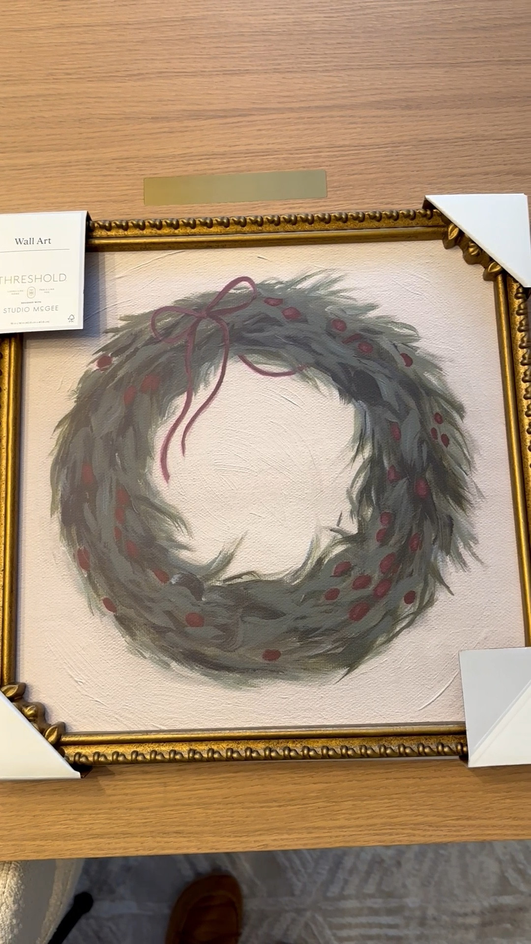 16"x16" Red Ribbon Wreath Framed Wall Art - Threshold™ designed with Studio McGee

#LTKHoliday #LTKSeasonal #LTKHome