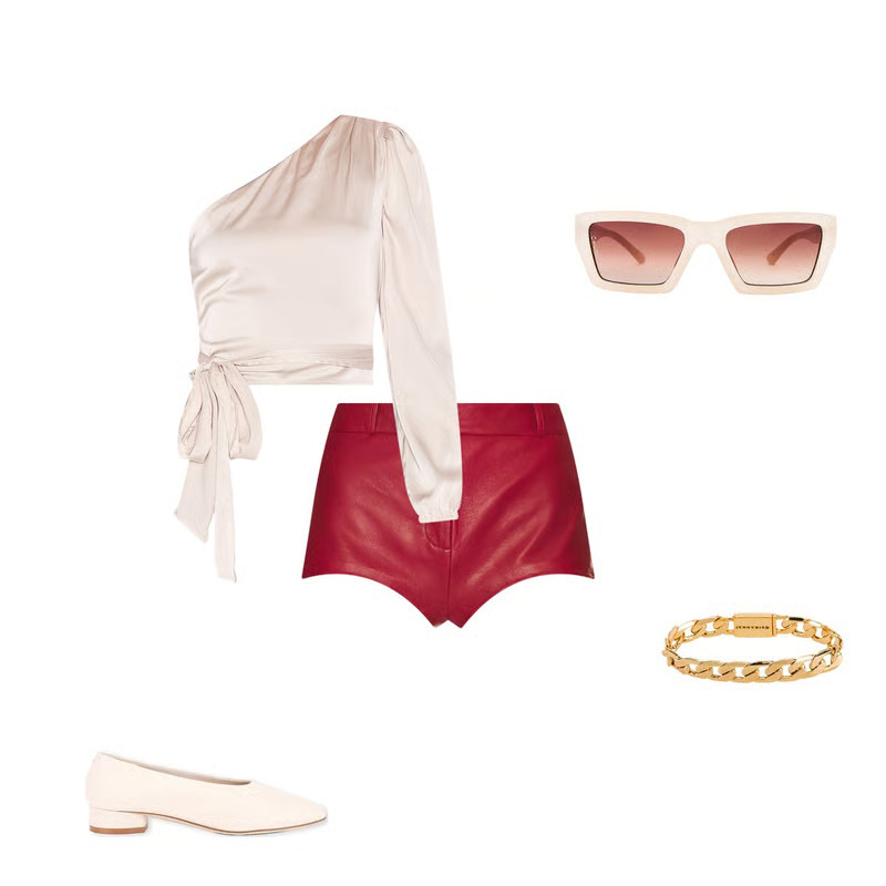 Scottie One Shoulder Top in Bone | Revolve Clothing (Global)