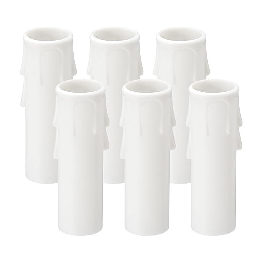 PATIKIL 3 Inch Tall Candle Covers Sleeves, 6Pcs Plastic E12 Chandelier Socket Sleeves Drip Candle... | Amazon (US)