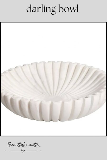 At home, decorative bowl, white bowl, coffee table decor, shelf decor, White Marble Ribbed Bowl

#LTKU #LTKStyleTip #LTKHome