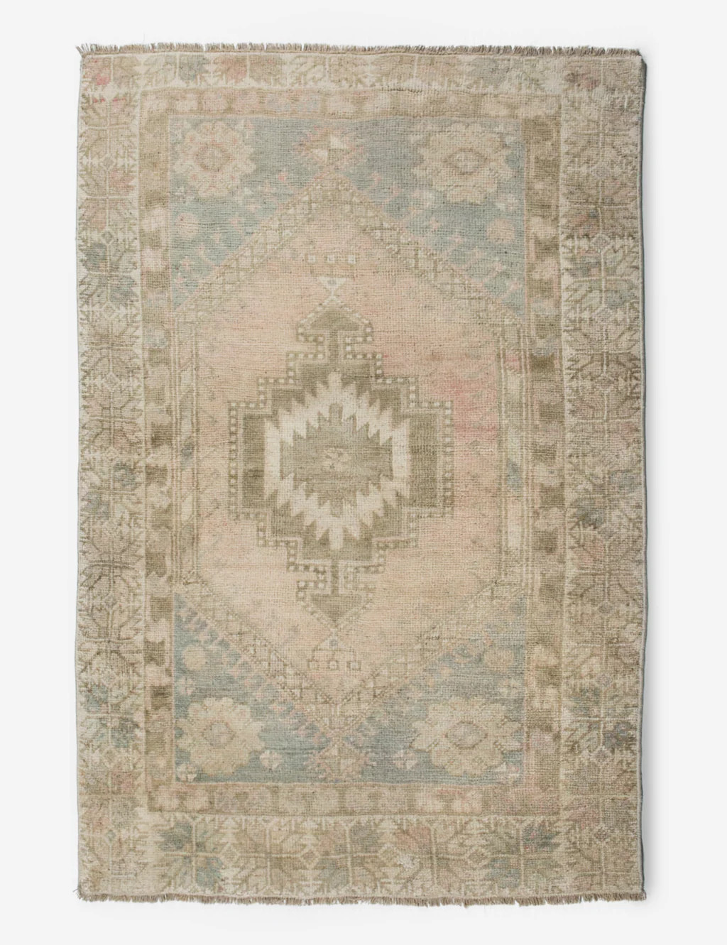 Vintage Turkish Hand-Knotted Wool Mini Rug No. 274, 2'12" x 4'3" | Lulu and Georgia 