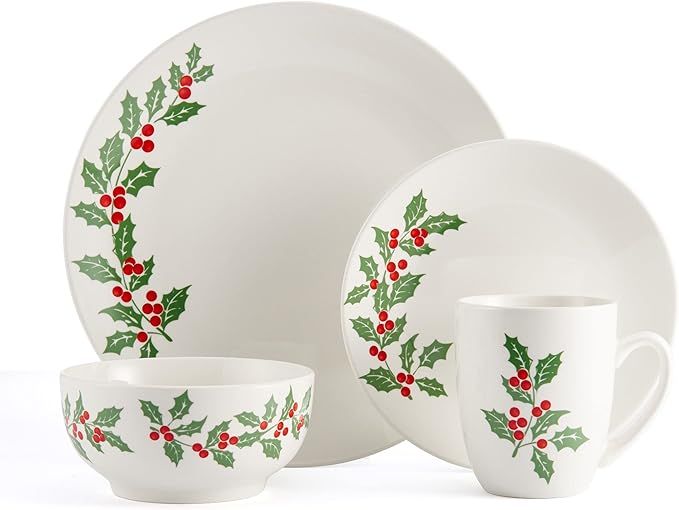 Studio Nova Holiday Cheer 16 Piece Dinnerware Set, Service for 4, Multicolor | Amazon (US)