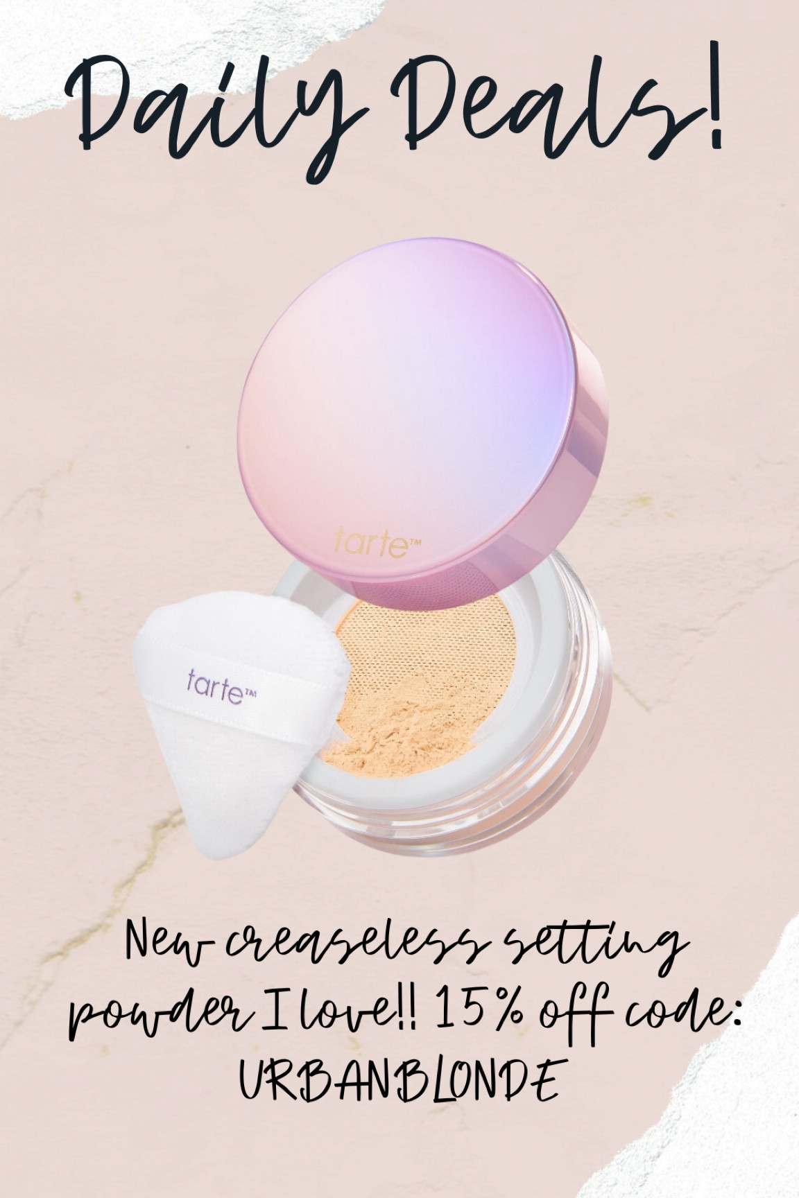 Tarte creaseless setting powder, Tarte setting powder, Tarte makeup 

#LTKSaleAlert #LTKFindsUnder50 #LTKBeauty