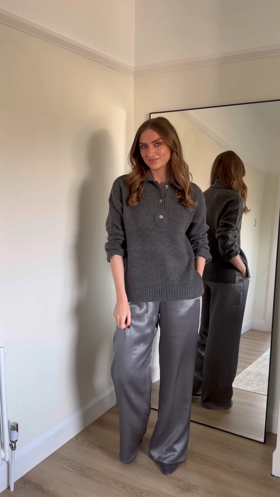 Ad. 25% off Abercrombie & Fitch and an extra 15% off on top using my code: AFEMILY

Wearing a small in the dark grey collared sweater and a small in the loose trousers, a comfy/casual loook


#LTKCyberWeek