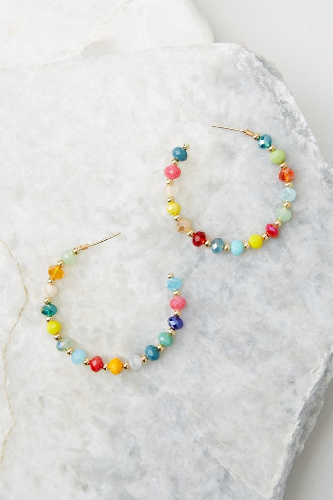 Find The Fiesta Gold Multi Hoop Earrings | Red Dress 