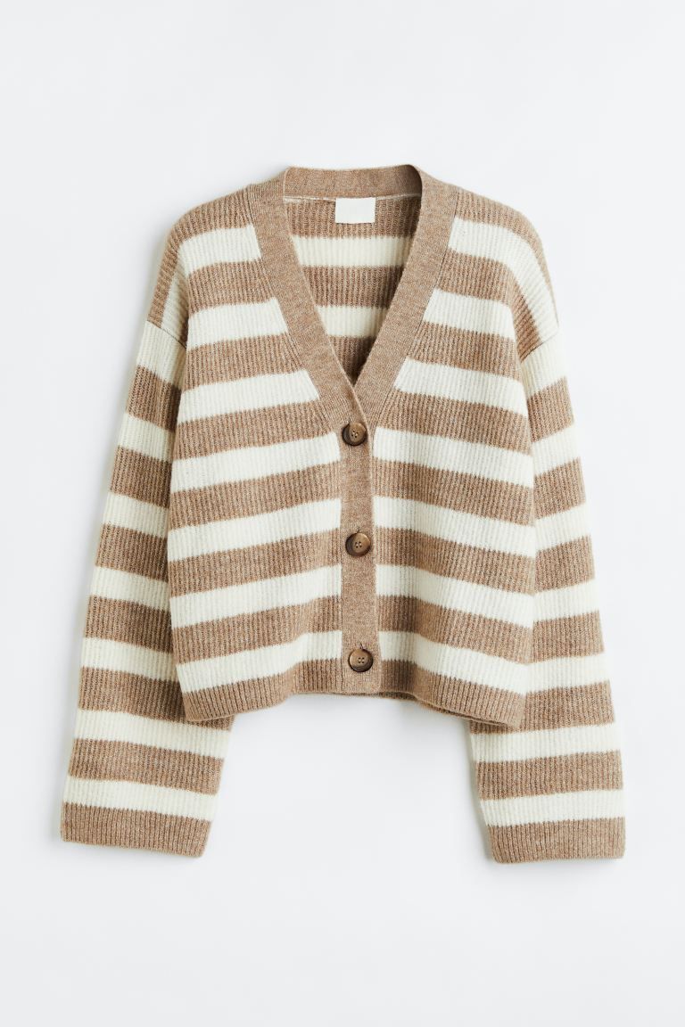 Oversized rib-knit cardigan | H&M (US + CA)