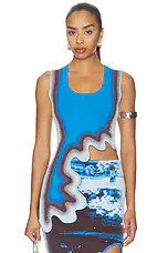 PH5 Kerry Wavy Tank Top in Utah Blue from Revolve.com | Revolve Clothing (Global)