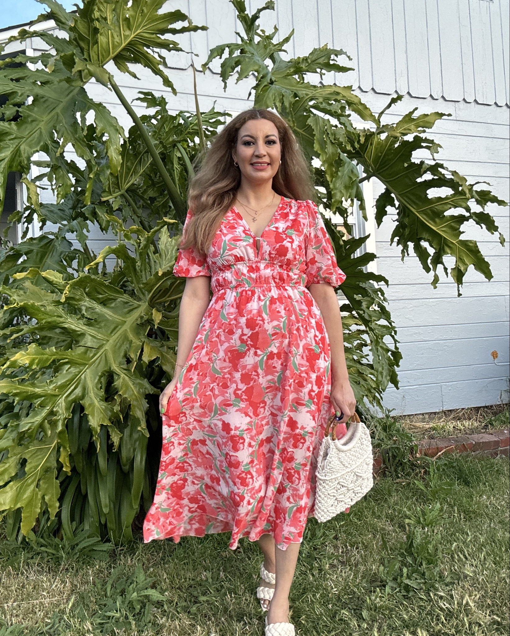 UEAL 
Vestido midi floral de manga corta con cuello en V y cintura elástica para mujer, estilo casual, primavera y verano, vestido de sol para mujer 2024

Size:M

#LTKStyleTip #LTKBeauty #LTKSeasonal