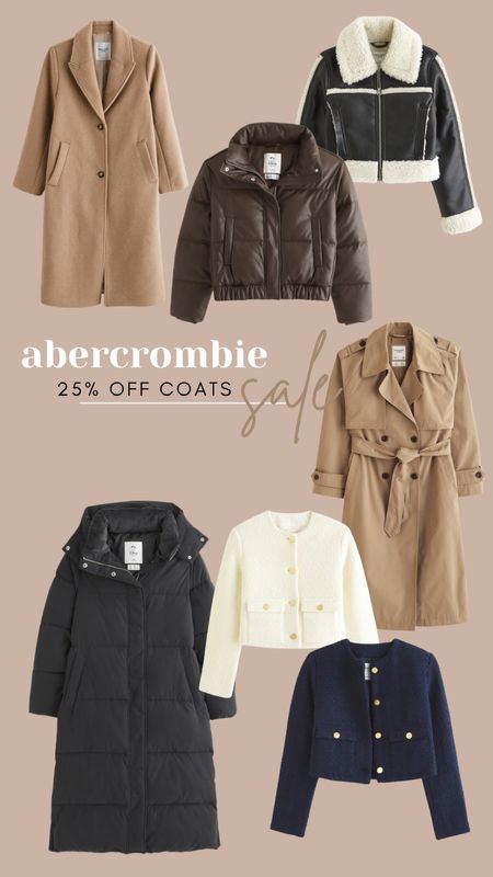 Abercrombie 25% off coats sale! 

#LTKSeasonal #LTKsalealert