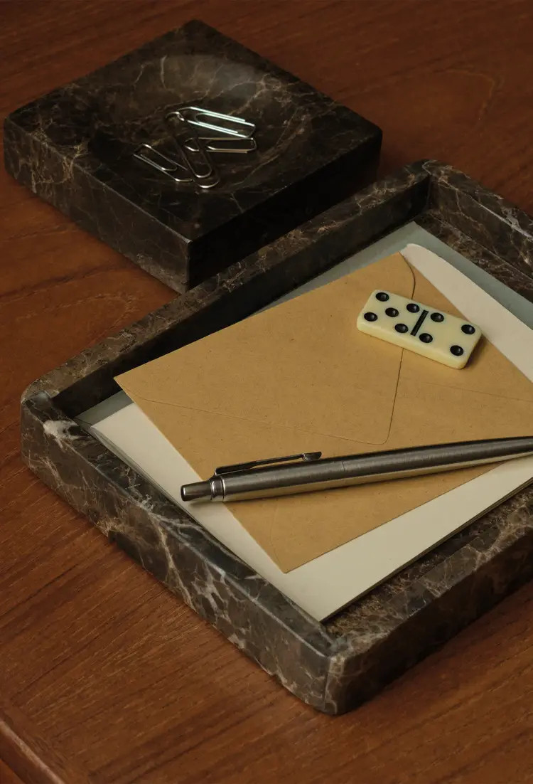 Plateau rectangle, 15x20cm, en marbre | Monoprix Mode