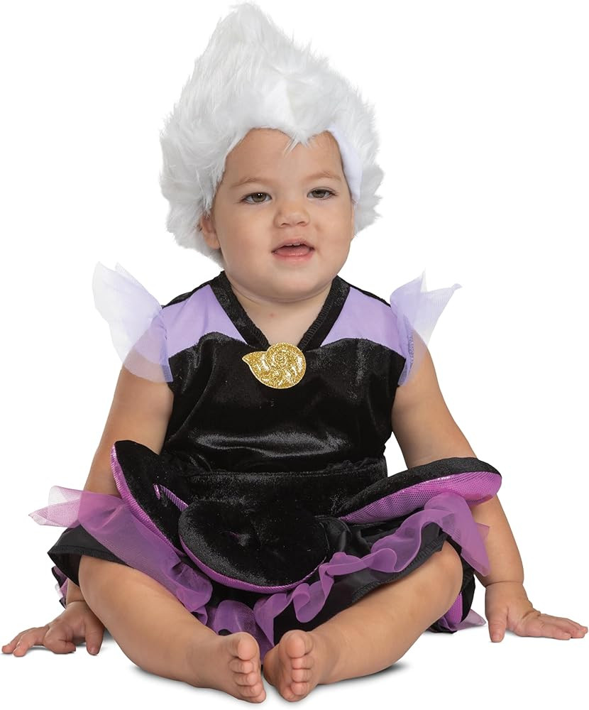 Disguise baby-boys Ursula Costume for Toddlers, Official Disney the Little Mermaid Halloween Outf... | Amazon (US)