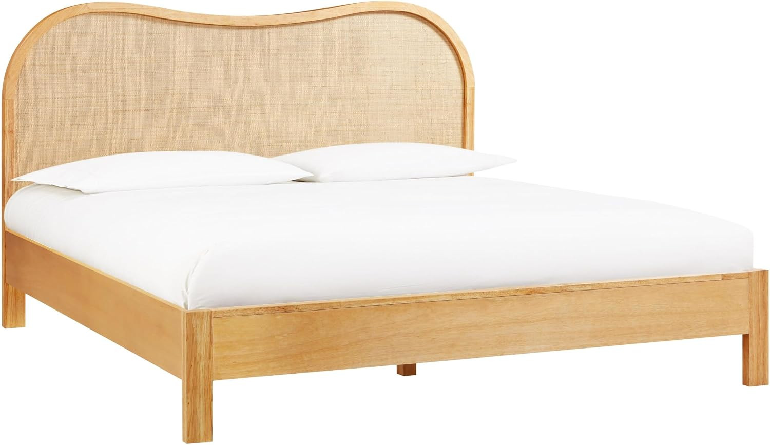 TOV Furniture Grappa Natural Wood & Rattan King Bed | Amazon (US)