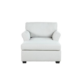 Casual Living Room Chaise Lounge in Classic Linen Upholstery - Grey | Bed Bath & Beyond