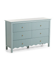 50x16x32 6 Drawer Fluted Scalloped Dresser | Marshalls