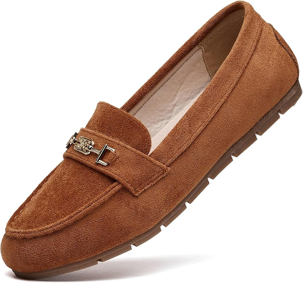 DeYashopin Women's Loafer Shoes Leisure Slip On Work Shoes Comfort Walking Flats | Amazon (US)