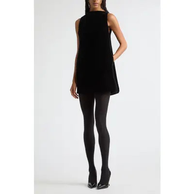 Brandon Maxwell Sable Mantle Minidress in Black at Nordstrom, Size 2 | Nordstrom